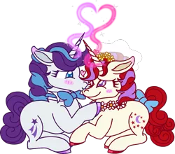 Size: 1165x1023 | Tagged: safe, artist:musical-medic, derpibooru import, glory, moondancer (g1), pony, female, g1, g1 to g4, generation leap, glorydancer, image, lesbian, magic, png, shipping, simple background, transparent background