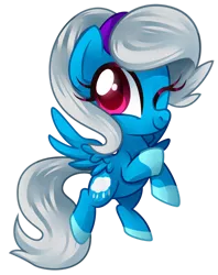 Size: 1024x1294 | Tagged: safe, artist:xnightmelody, derpibooru import, oc, unofficial characters only, pegasus, pony, chibi, female, image, one eye closed, pegasus oc, png, simple background, solo, transparent background, wings, wink