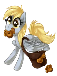 Size: 1024x1366 | Tagged: safe, artist:xnightmelody, derpibooru import, derpy hooves, pegasus, pony, female, food, image, mare, muffin, png, simple background, solo, transparent background