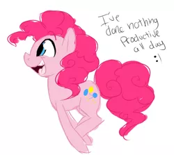 Size: 1024x915 | Tagged: safe, artist:xnightmelody, derpibooru import, pinkie pie, earth pony, pony, female, i have done nothing productive all day, image, jpeg, mare, simple background, solo, white background