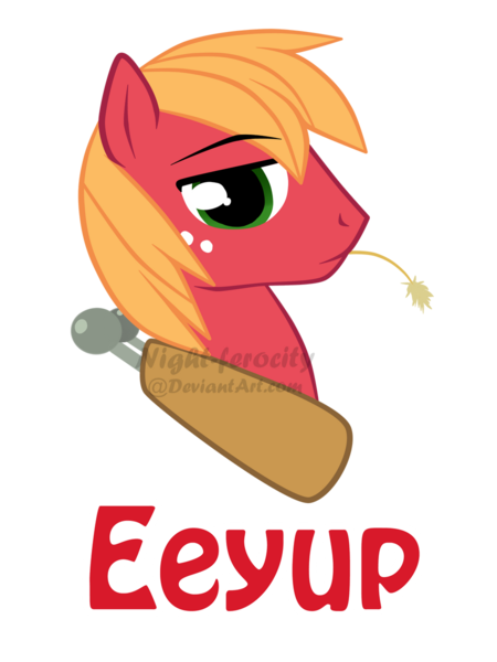 Size: 900x1200 | Tagged: safe, artist:xnightmelody, derpibooru import, big macintosh, earth pony, pony, bust, eeyup, head only, image, male, obtrusive watermark, png, profile, simple background, solo, stallion, straw in mouth, transparent background, watermark