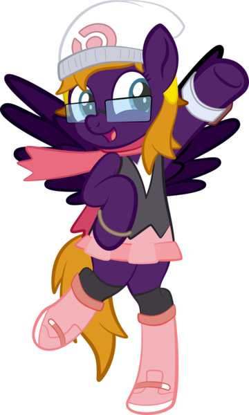 Size: 1280x2134 | Tagged: safe, artist:alexdti, derpibooru import, oc, oc:purple creativity, unofficial characters only, pegasus, pony, bipedal, clothes, cosplay, costume, female, image, mare, png, pokémon, simple background, solo, transparent background