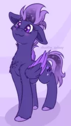 Size: 1800x3200 | Tagged: safe, artist:shad0w-galaxy, derpibooru import, oc, oc:shadow galaxy, unofficial characters only, pegasus, pony, :3, adorable face, blushing, chest fluff, colored wings, cute, diabetes, ethereal mane, female, fluffy, folded wings, hooves, image, mare, multicolored hair, multicolored mane, multicolored wings, png, simple background, solo, starry mane, tail, unshorn fetlocks, wings