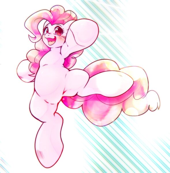 Size: 1668x1695 | Tagged: safe, artist:kurogewapony, derpibooru import, pinkie pie, earth pony, pony, abstract background, blushing, cute, diapinkes, female, happy, image, jpeg, looking at you, mare, open mouth, open smile, simple background, smiling, smiling at you, solo, white background