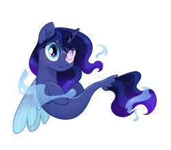 Size: 2448x2148 | Tagged: safe, artist:moonnightshadow-mlp, derpibooru import, oc, unofficial characters only, alicorn, seapony (g4), base used, blue mane, dorsal fin, fin wings, fins, fish tail, flowing mane, flowing tail, horn, image, movie accurate, png, seaponified, simple background, smiling, solo, species swap, tail, transformation, transparent background, water, wings