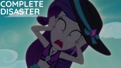 Size: 1280x720 | Tagged: safe, derpibooru import, edit, edited screencap, editor:quoterific, screencap, rarity, equestria girls, equestria girls series, lost and found, armpits, cloud, female, geode of shielding, image, jewelry, jpeg, magical geodes, marshmelodrama, necklace, open mouth, rarity being rarity, shrunken pupils, sky, solo