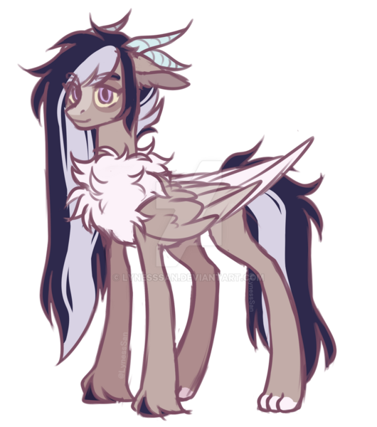 Size: 900x1018 | Tagged: safe, artist:lynesssan, derpibooru import, oc, oc:gemini, hybrid, pony, image, interspecies offspring, offspring, parent:discord, parent:princess celestia, parents:dislestia, png, simple background, solo, transparent background