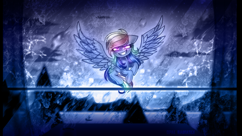 Size: 2025x1140 | Tagged: safe, derpibooru import, pegasus, pony, at, dash, from, frostpony, frostpunk, g4, gale, ice, image, my little pony, png, rainbow, snow, storm, watching, window