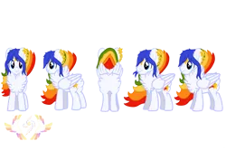 Size: 1024x723 | Tagged: safe, artist:galeemlightseraphim, derpibooru import, oc, unofficial characters only, pegasus, pony, base used, chest fluff, image, male, multicolored hair, pegasus oc, png, rainbow hair, simple background, smiling, stallion, transparent background, wings