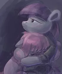 Size: 945x1133 | Tagged: safe, artist:krista-21, derpibooru import, maud pie, pinkie pie, earth pony, pony, crying, duo, duo female, female, hug, image, jpeg, mare, sad, siblings, sisters