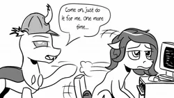 Size: 1200x675 | Tagged: safe, artist:pony-berserker, derpibooru import, oc, oc:berzie, oc:doublewbrothers, pony, computer, image, jpeg, meta, pony-berserker's twitter sketches, pony-berserker's twitter sketches (2022)