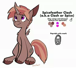 Size: 3254x2897 | Tagged: safe, artist:roachtoon, derpibooru import, oc, oc:spicefeather clash, alicorn, pony, unicorn, alicorn oc, doodle, horn, image, jpeg, pink eyes, reference sheet, sketch, two toned mane, unicorn oc, unshorn fetlocks, wings