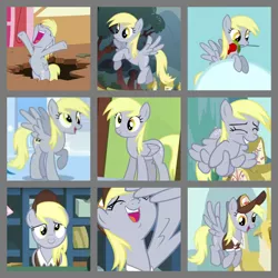 Size: 800x800 | Tagged: safe, artist:twilyisbestpone, derpibooru import, screencap, derpy hooves, pegasus, pony, best gift ever, crusaders of the lost mark, fall weather friends, rainbow falls, slice of life (episode), sonic rainboom (episode), the last roundup, collage, compilation, female, flower, image, mare, png, rose, solo