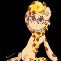 Size: 2000x2000 | Tagged: safe, artist:wrath-marionphauna, derpibooru import, oc, ponified, unofficial characters only, food pony, original species, pizza pony, pony, clothes, food, glasses, image, jpeg, pizza, scarf, solo