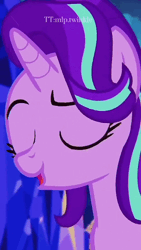 Size: 576x1024 | Tagged: safe, derpibooru import, edit, edited screencap, screencap, sci-twi, starlight glimmer, sunset shimmer, twilight sparkle, unicorn, equestria girls, mirror magic, spoiler:eqg specials, animated, crossed arms, eyes closed, female, food, ice cream, image, male, offscreen character, open mouth, open smile, ponytail, smiling, sound, that human sure does love ice cream, tiktok, twilight's castle, webm