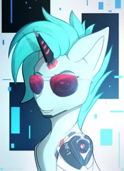Size: 1240x1700 | Tagged: safe, artist:xeniusfms, derpibooru import, oc, unofficial characters only, pony, unicorn, augmented, bust, colt, foal, grin, image, looking at you, male, png, portrait, smiling, solo, stallion, sunglasses