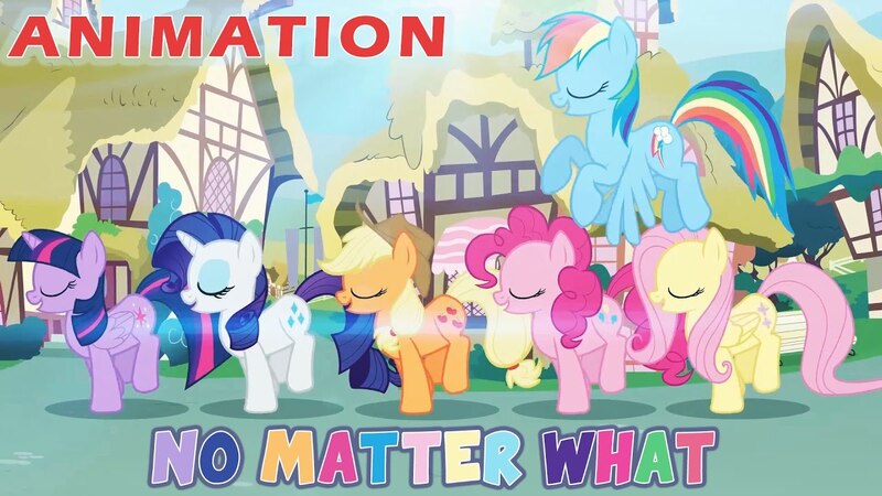 Size: 1280x720 | Tagged: safe, artist:pugglez, derpibooru import, applejack, fluttershy, pinkie pie, rainbow dash, rarity, twilight sparkle, twilight sparkle (alicorn), alicorn, earth pony, pegasus, pony, unicorn, eyes closed, image, jpeg, mane six, no matter what we're friends, ponyville, youtube link, youtube thumbnail