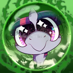 Size: 1500x1500 | Tagged: safe, artist:daisydewdles, derpibooru import, idw, twilight sparkle, pony, unicorn, the return of queen chrysalis, spoiler:comic, boop, c:, cute, faic, female, fisheye lens, image, jpeg, looking at you, mare, offscreen character, picture for breezies, pink background, pov, simple background, smiling, solo, twiabetes, unicorn twilight, watermark