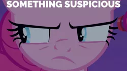 Size: 1280x720 | Tagged: safe, derpibooru import, edit, edited screencap, editor:quoterific, screencap, pinkie pie, earth pony, pony, bats!, season 4, close-up, female, image, jpeg, mare, night, solo