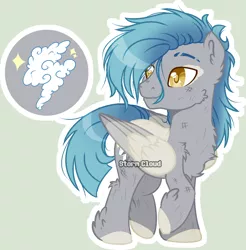 Size: 1260x1279 | Tagged: safe, artist:dinkydoolove, derpibooru import, oc, unofficial characters only, pegasus, pony, base used, chest fluff, colored hooves, ear fluff, image, looking back, male, offspring, parent:rarity, parent:thunderlane, parents:rarilane, pegasus oc, png, solo, stallion, wings