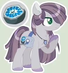 Size: 3904x4187 | Tagged: safe, artist:dinkydoolove, derpibooru import, oc, oc:spinel, unofficial characters only, earth pony, pony, bag, base used, colored hooves, earth pony oc, female, image, jewelry, mare, necklace, offspring, parent:maud pie, parent:mud briar, parents:maudbriar, png, raised hoof, saddle bag, simple background, solo