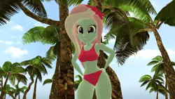 Size: 1920x1080 | Tagged: safe, artist:mr.uberrebu25, derpibooru import, kerfuffle, equestria girls, 3d, beach, beach babe, bikini, bikini babe, breasts, busty kerfuffle, clothes, equestria girls-ified, hand on hip, image, looking at you, pink swimsuit, png, solo, swimsuit