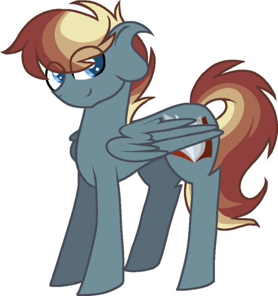 Size: 952x1011 | Tagged: safe, artist:gallantserver, derpibooru import, oc, oc:northern star, pegasus, pony, image, male, offspring, parent:quibble pants, parent:rainbow dash, parents:quibbledash, png, simple background, solo, stallion, transparent background