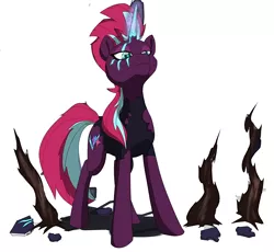 Size: 4640x4268 | Tagged: safe, artist:chedx, derpibooru import, tempest shadow, comic:the storm kingdom, alternate universe, bad end, cropped, crystal of light, cutie mark, general tempest shadow, horn, image, insignia, png, tempest gets her horn back, vector