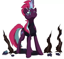 Size: 4572x4228 | Tagged: safe, artist:chedx, derpibooru import, tempest shadow, comic:the storm kingdom, alternate universe, bad end, cropped, general tempest shadow, horn, image, png, tempest gets her horn back, the bad guy wins, vector