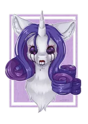 Size: 2059x2912 | Tagged: semi-grimdark, artist:maneblue, derpibooru import, rarity, alicorn, pony, blood, chest fluff, crying, ear fluff, female, image, mare, missing eye, png, simple background, tears of blood, transparent background