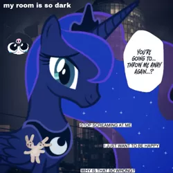 Size: 640x640 | Tagged: semi-grimdark, derpibooru import, edit, editor:bpdtraumacore, princess luna, alicorn, pony, female, image, mare, png, traumacore