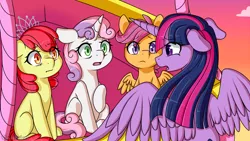 Size: 1920x1080 | Tagged: safe, artist:vladivoices, derpibooru import, apple bloom, scootaloo, sweetie belle, twilight sparkle, twilight sparkle (alicorn), alicorn, earth pony, pegasus, pony, unicorn, fanfic:history repeats, animatic, cutie mark crusaders, female, filly, foal, image, png