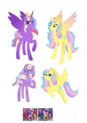 Size: 1280x1810 | Tagged: safe, artist:thelonelytoaster, derpibooru import, fluttershy, pinkie pie, princess gold lily, princess sterling, alicorn, crystal pony, earth pony, crown, duo, image, jewelry, jpeg, regalia