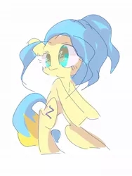 Size: 768x1024 | Tagged: safe, artist:pnpn_721, derpibooru import, oc, unofficial characters only, earth pony, pony, bipedal, female, image, jpeg, mare, simple background, solo, white background, z
