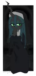 Size: 972x2048 | Tagged: safe, artist:oc_ponys, derpibooru import, queen chrysalis, anthro, changeling, changeling queen, 2022, chrysanun, clothes, female, image, jpeg, looking at you, nun, praying, simple background, solo, white background
