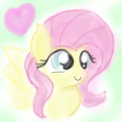 Size: 2048x2048 | Tagged: safe, artist:tiga mega, derpibooru import, fluttershy, pegasus, pony, female, happy, heart, image, jpeg, mare, smiling, solo