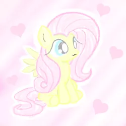 Size: 4096x4096 | Tagged: safe, artist:tiga mega, derpibooru import, fluttershy, pegasus, pony, :3, female, heart, image, jpeg, mare, sitting, solo