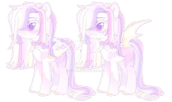 Size: 1024x608 | Tagged: safe, artist:miioko, derpibooru import, oc, unofficial characters only, bat pony, pony, bat pony oc, bat wings, deviantart watermark, duo, female, image, mare, obtrusive watermark, png, simple background, solo, transparent background, watermark, wings