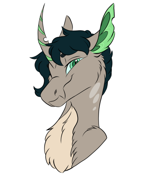 Size: 1920x2134 | Tagged: safe, artist:ask-y, derpibooru import, oc, unofficial characters only, unicorn, bust, chest fluff, curved horn, ear fluff, green eyes, horn, image, looking at you, male, png, simple background, transparent background, unicorn oc