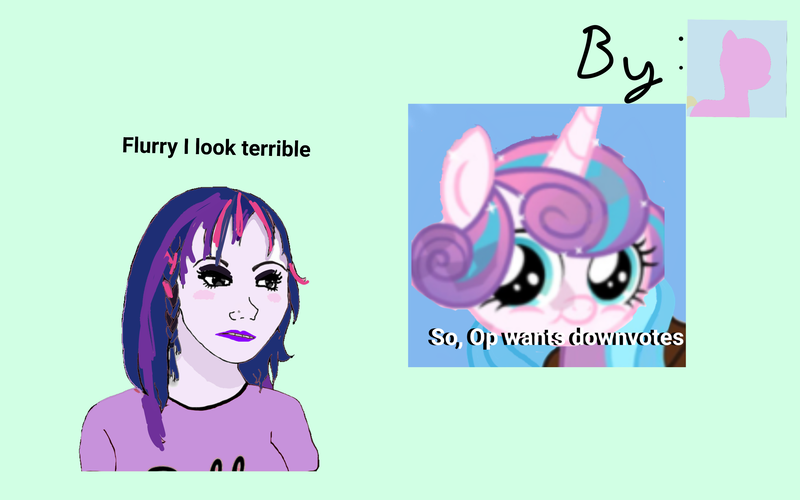Size: 3088x1930 | Tagged: questionable, banned from derpibooru, deleted from derpibooru, idw, princess flurry heart, radiant hope, twilight sparkle, human, 1000 hours in ms paint, cute, daddy's girl wojak, downvote bait, duo, duo female, female, flurrybetes, green background, human on pony, humanized, image, oh my fucking gosh that is the worst thing i've ever read please don't delete it its awesome, png, simple background, twi, wojak, wtf