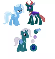 Size: 940x1020 | Tagged: safe, artist:mlplpstoycustoms, derpibooru import, pharynx, trixie, changepony, hybrid, female, image, interspecies offspring, male, offspring, parent:pharynx, parent:trixie, parents:phartrix, phartrix, png, shipping, straight