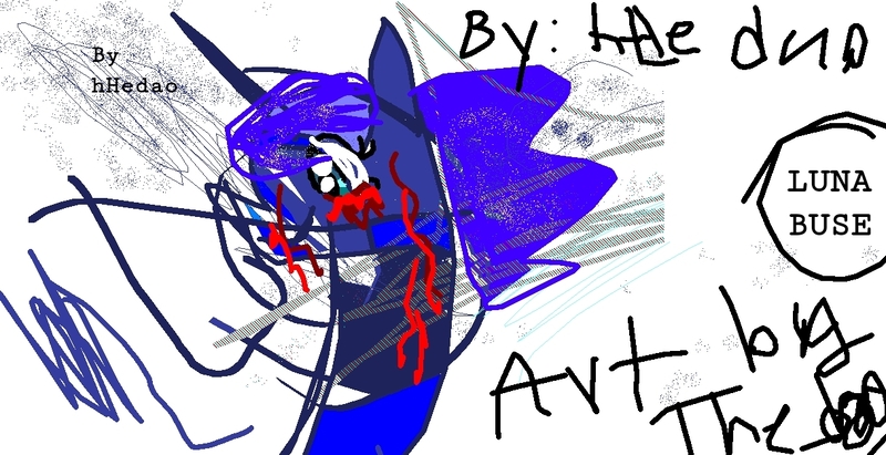 Size: 1218x625 | Tagged: semi-grimdark, artist:hhedao, derpibooru import, princess luna, alicorn, pony, 1000 hours in ms paint, abuse, blood, crying, image, jpeg, lunabuse, simple background, solo, tears of blood, text, wat, white background