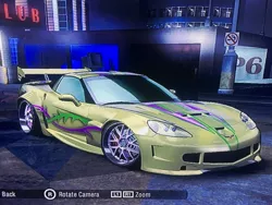 Size: 4032x3024 | Tagged: safe, artist:carlos324, derpibooru import, fluttershy, car, chevrolet corvette, game screencap, image, jpeg, need for speed, need for speed carbon