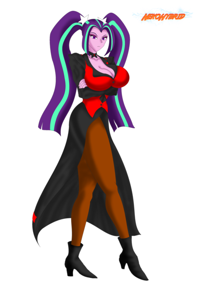 Size: 2552x3816 | Tagged: safe, artist:nekohybrid, derpibooru import, aria blaze, equestria girls, big breasts, breasts, busty aria blaze, cleavage, clothes, commission, cosplay, costume, crossed arms, crossover, high res, image, king of fighters, png, simple background, transparent background, vice