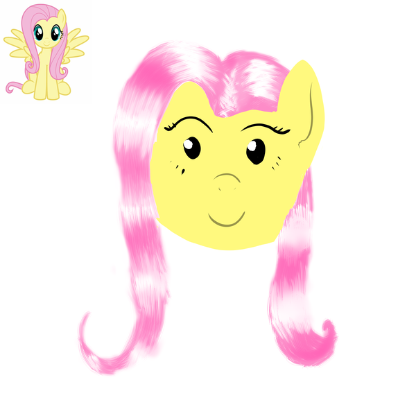 Size: 4000x4000 | Tagged: safe, derpibooru import, fluttershy, pegasus, pony, hair, head only, image, png, reference used, smiling
