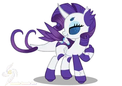 Size: 1700x1200 | Tagged: safe, artist:galeemlightseraphim, derpibooru import, rarity, changedling, changeling, pony, robot, robot pony, base used, changedlingified, female, image, looking back, mare, png, raised hoof, simple background, solo, species swap, transparent background