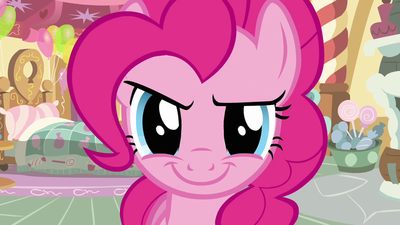 Size: 1280x720 | Tagged: safe, derpibooru import, screencap, pinkie pie, earth pony, pony, a friend in deed, close-up, grin, image, looking at you, png, smiling, smiling at you, solo