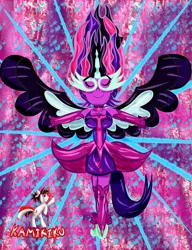 Size: 5070x6591 | Tagged: safe, artist:kamikiku, derpibooru import, sci-twi, twilight sparkle, equestria girls, legend of everfree, dimension, image, jpeg, midnight sparkle, sparks, wings