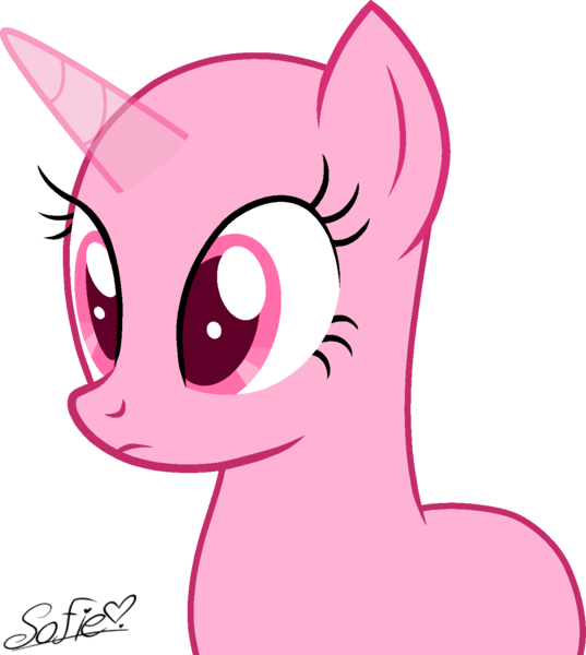 Size: 1303x1457 | Tagged: safe, artist:muhammad yunus, derpibooru import, oc, unofficial characters only, pony, unicorn, bald, base, female, image, mare, medibang paint, png, signature, simple background, solo, transparent background