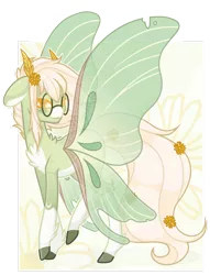 Size: 1280x1677 | Tagged: safe, artist:shizow, derpibooru import, oc, oc:lunar, pony, butterfly wings, glasses, image, png, solo, wings